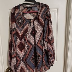 AGB Multicolor Geometric Blouse